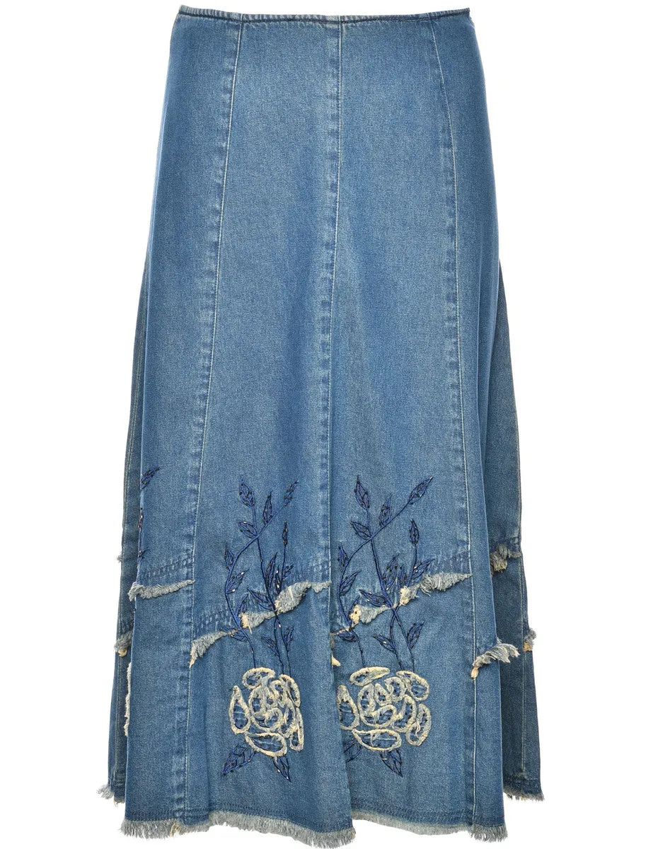 A-Line Denim Skirt - S