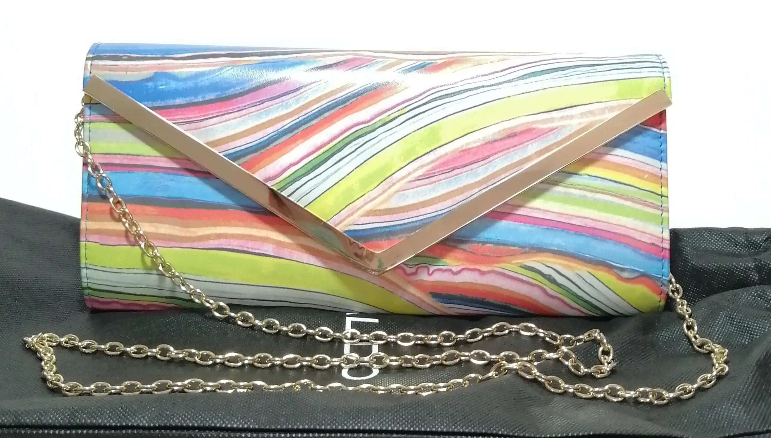 ALDO Multi-Colour 'Bunkerhill' Envelope Clutch | Like New |