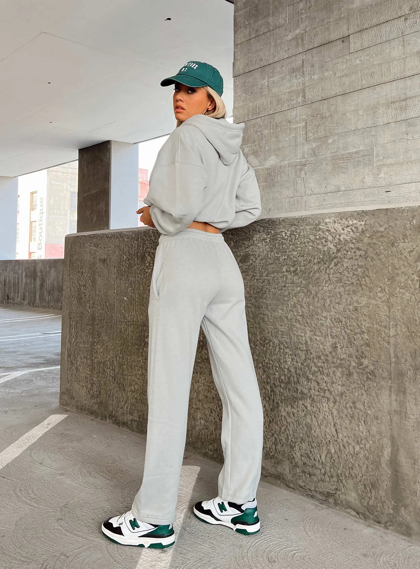 Arya Straight Leg Track Pants Grey