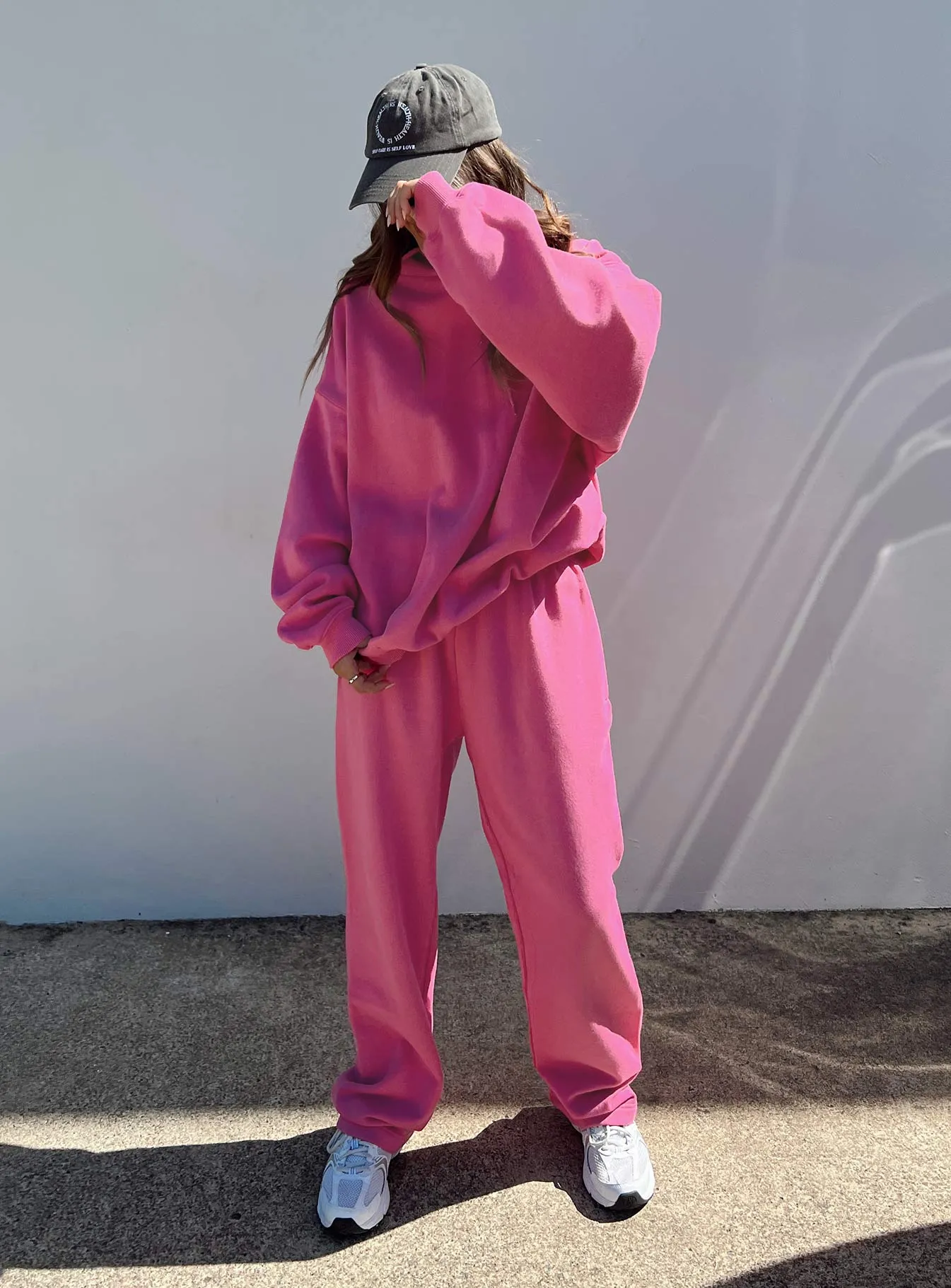 Arya Straight Leg Track Pants Pink