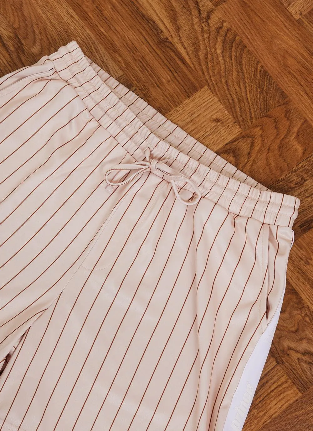 Athleisure Pinstripe Shorts | Prince x Percival | White