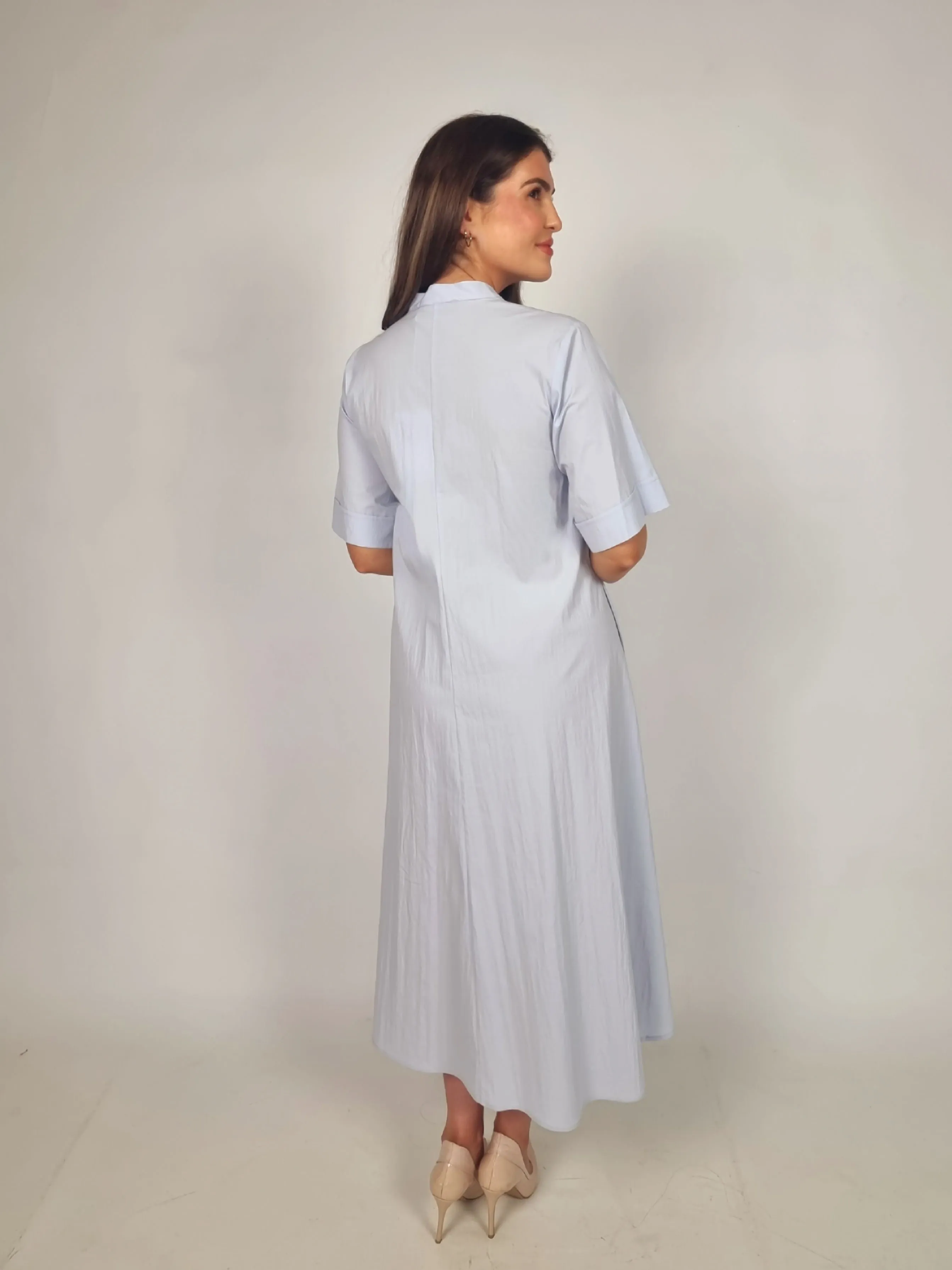 Beatrice B Sky Blue Smock Like Dress