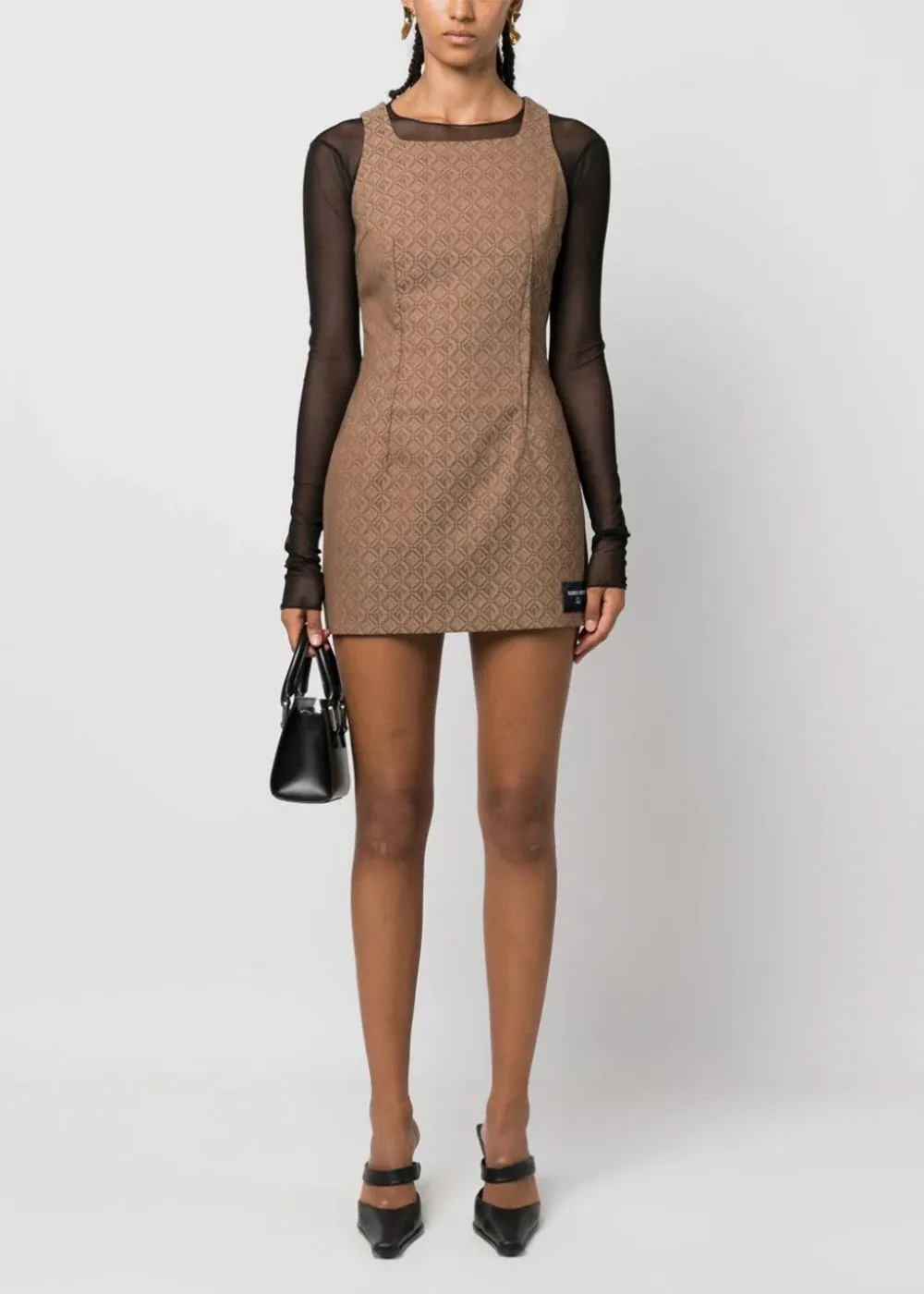 Beige Regenerated Moon Diamant Minidress