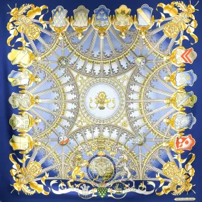 British Heraldry "Ich Dien" Hermes Scarf by Rybal 90cm Silk Twill Limited Edition | RARE