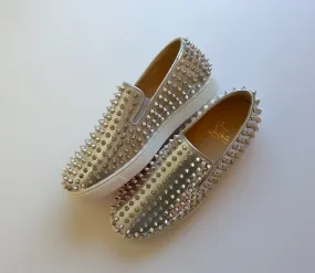 Christian Louboutin Roller Boat Studs Sneakers new in box spikes silver