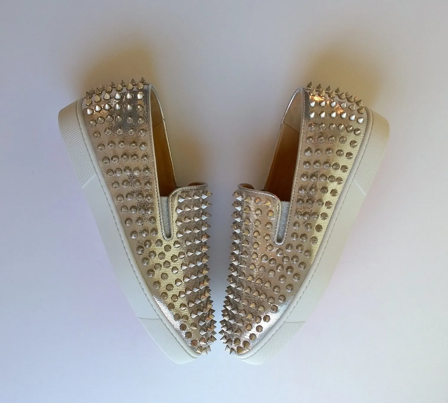 Christian Louboutin Roller Boat Studs Sneakers new in box spikes silver