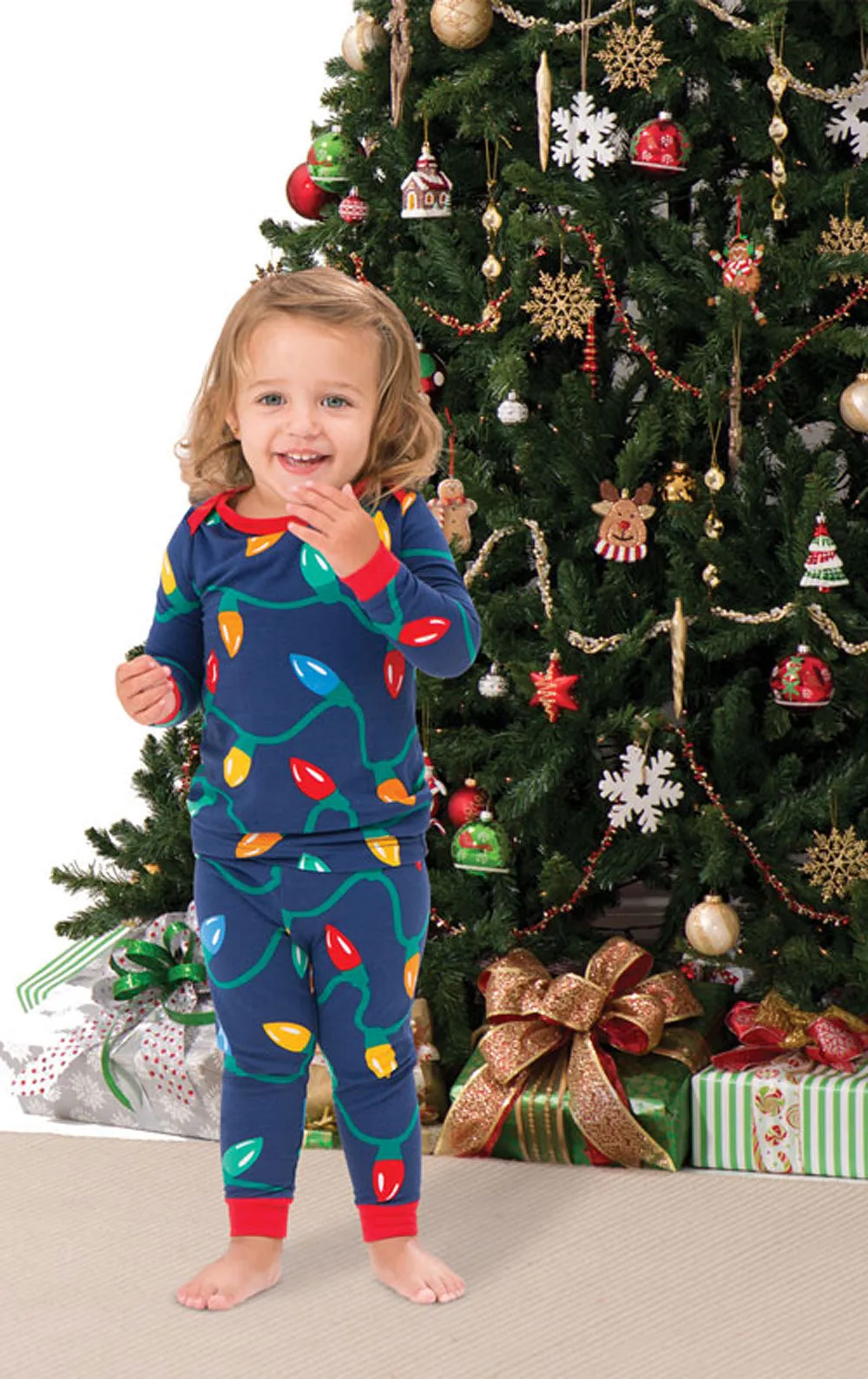 Christmas Lights Infant Pajamas - Family Set