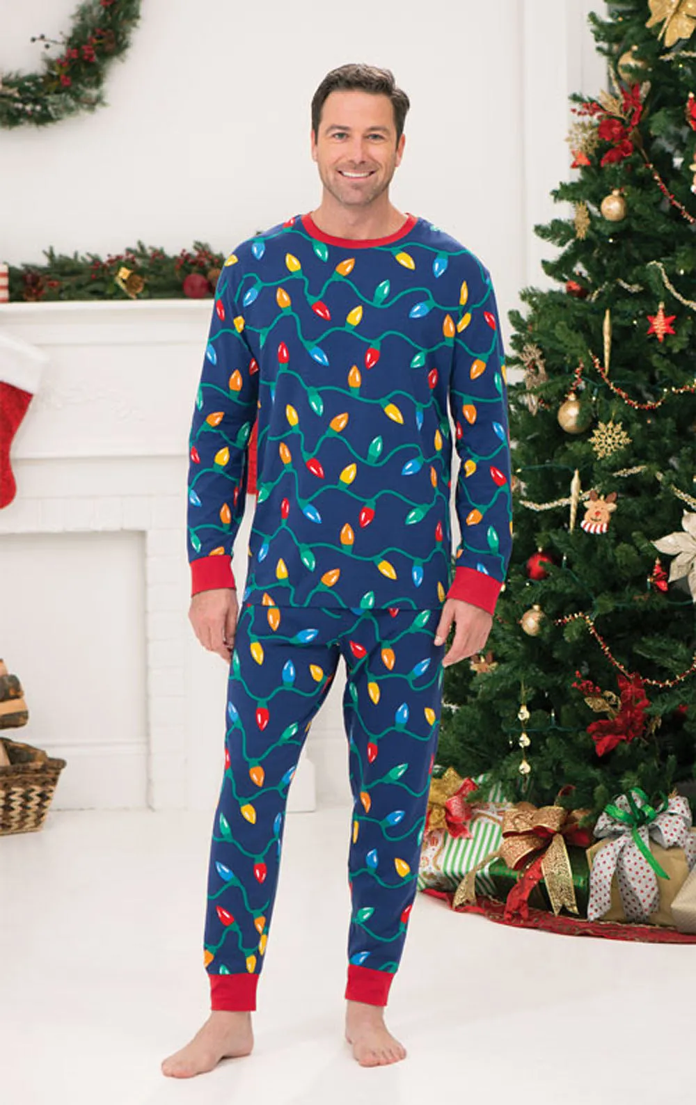 Christmas Lights Men's Pajamas - Couples