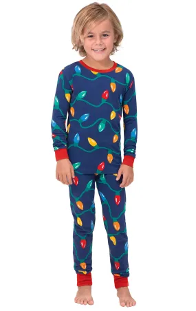 Christmas Lights Unisex Kids Pajamas - Family Set