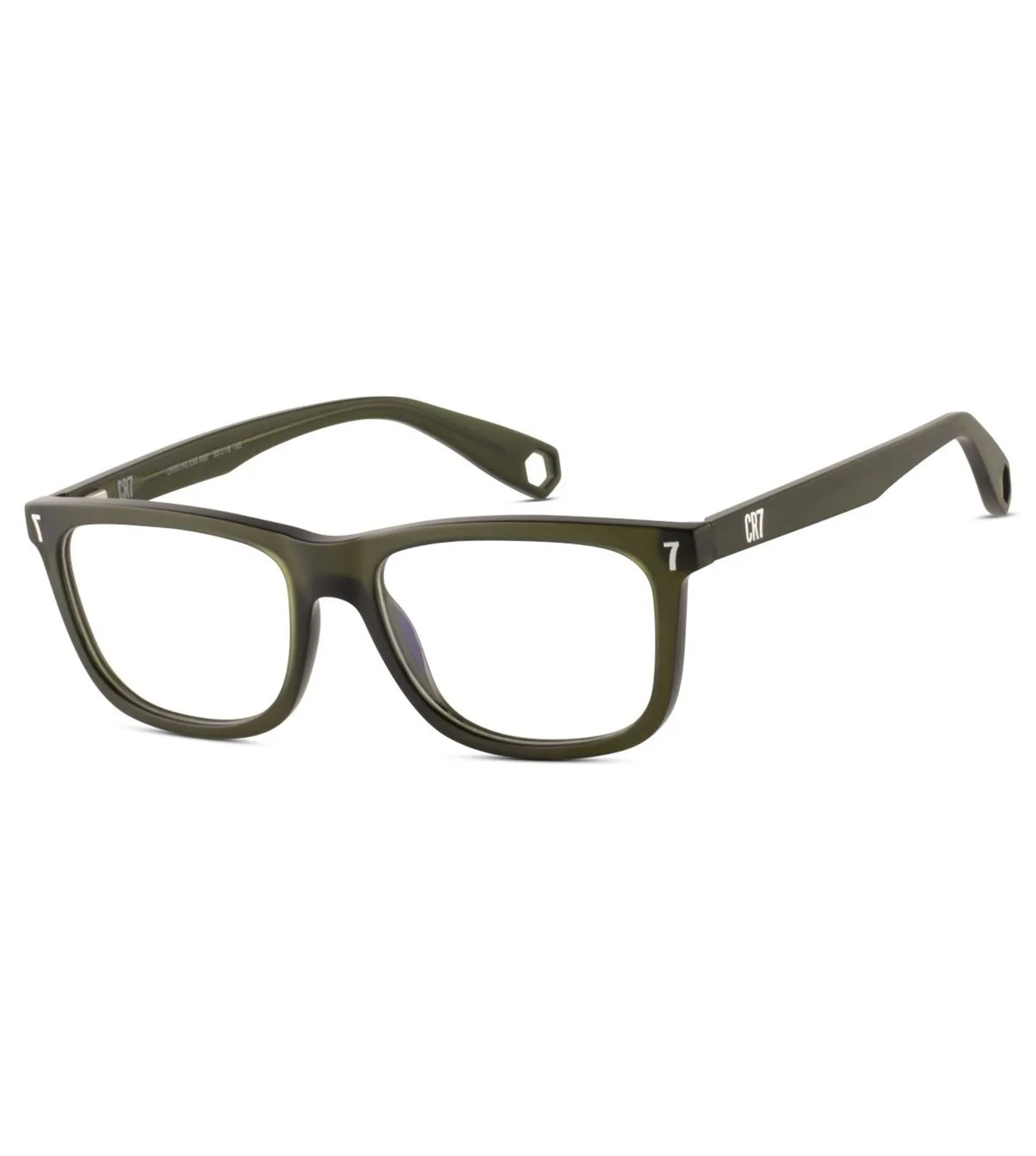 CR7 Unisex Black-Green Rectangular Optical Frame