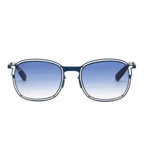 CR7 Unisex Blue Gradient Oval Sunglasses