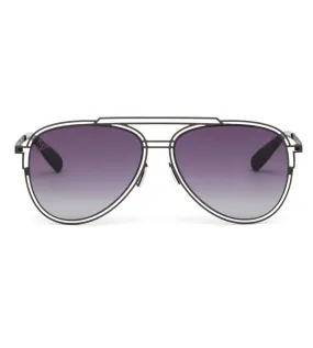 CR7 Unisex Grey Aviator Sunglasses