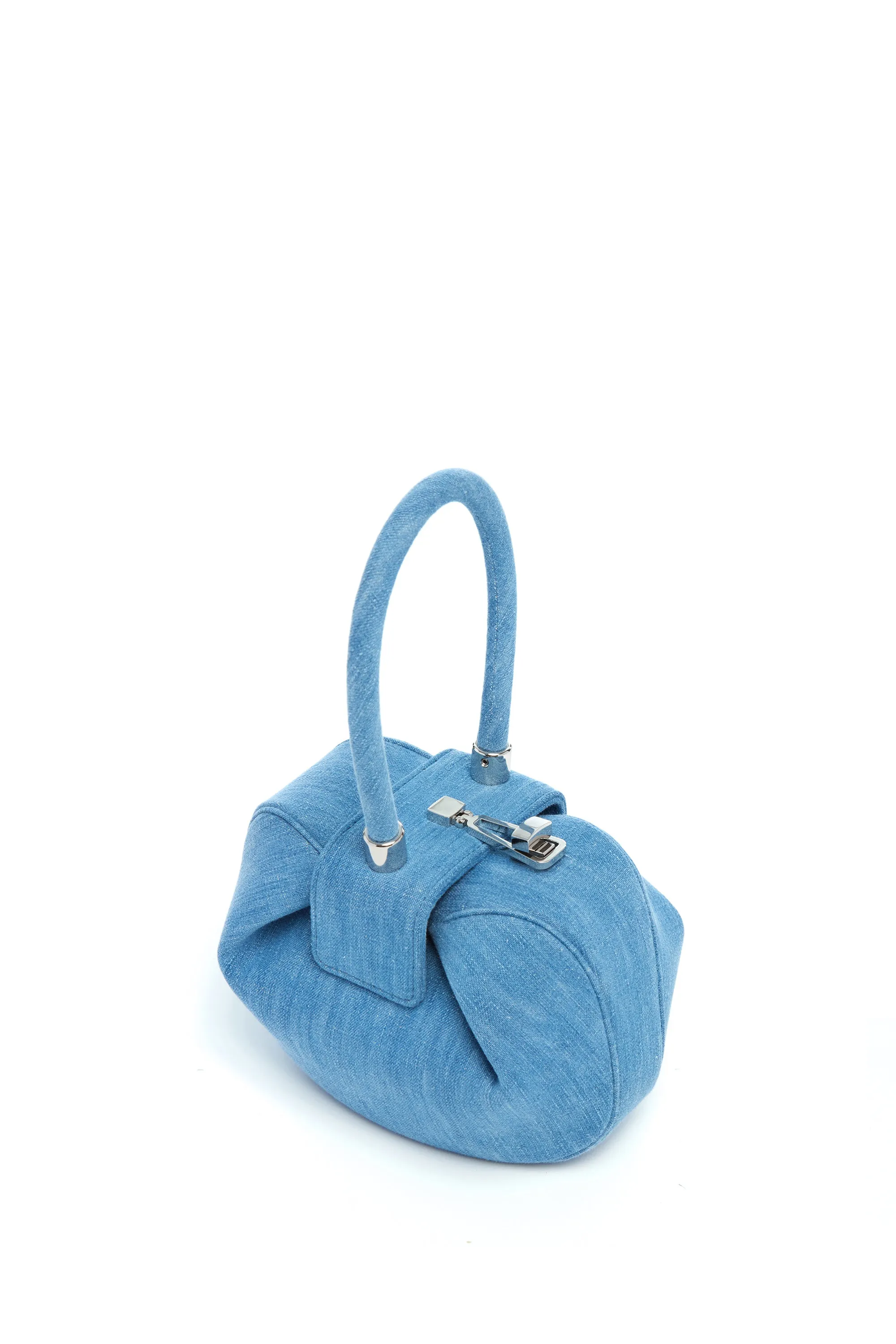 Demi Bag in Light Blue Recycled Cotton Linen Denim