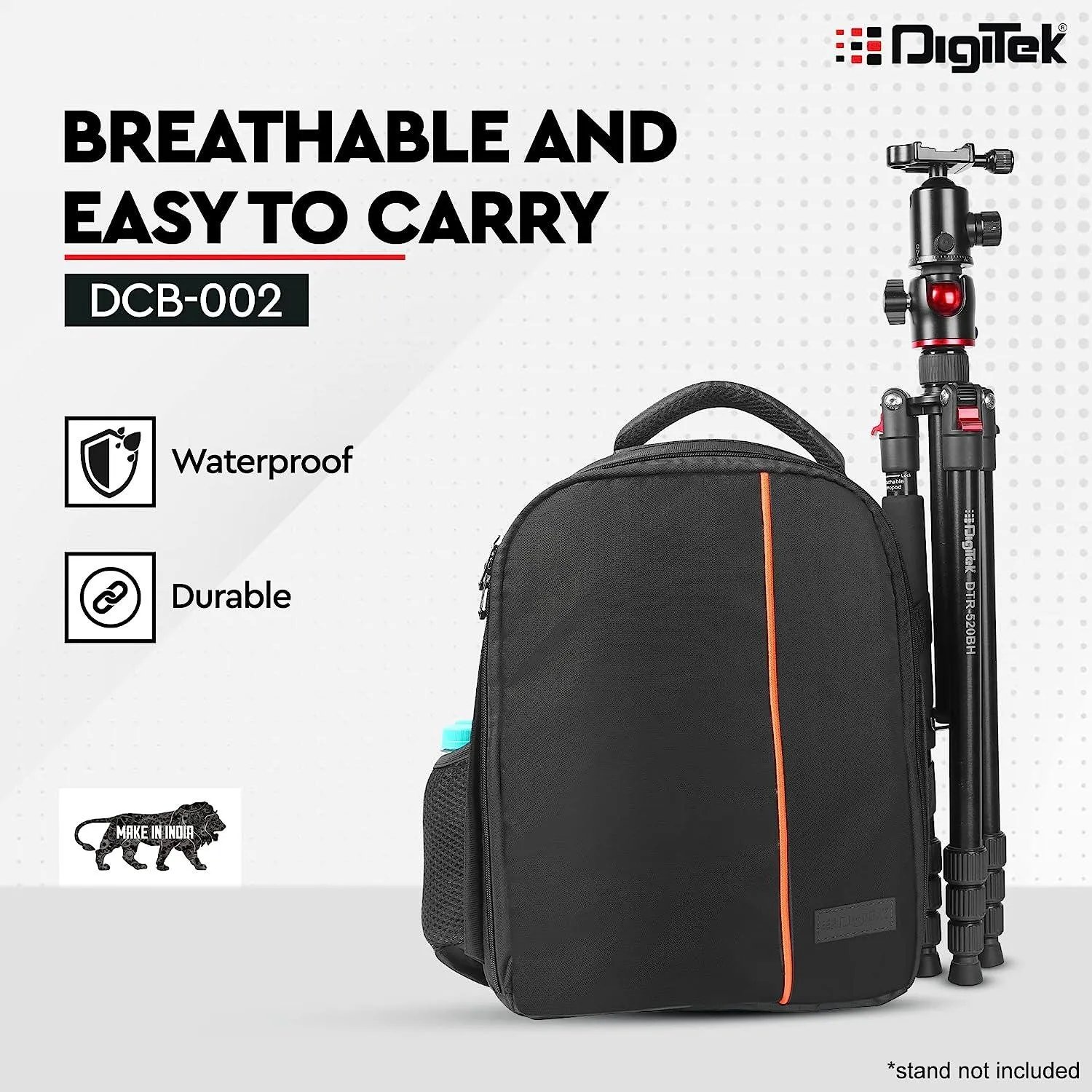 Digitek (DCB 002) Lightweight Waterproof Camera Bag with Laptop compartment, Lens Accessories Carry Case for All DSLR Cameras