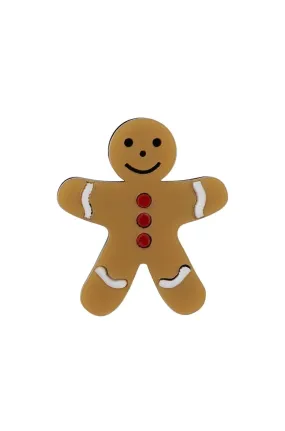 Gingerbread Man Brooch by Collectif