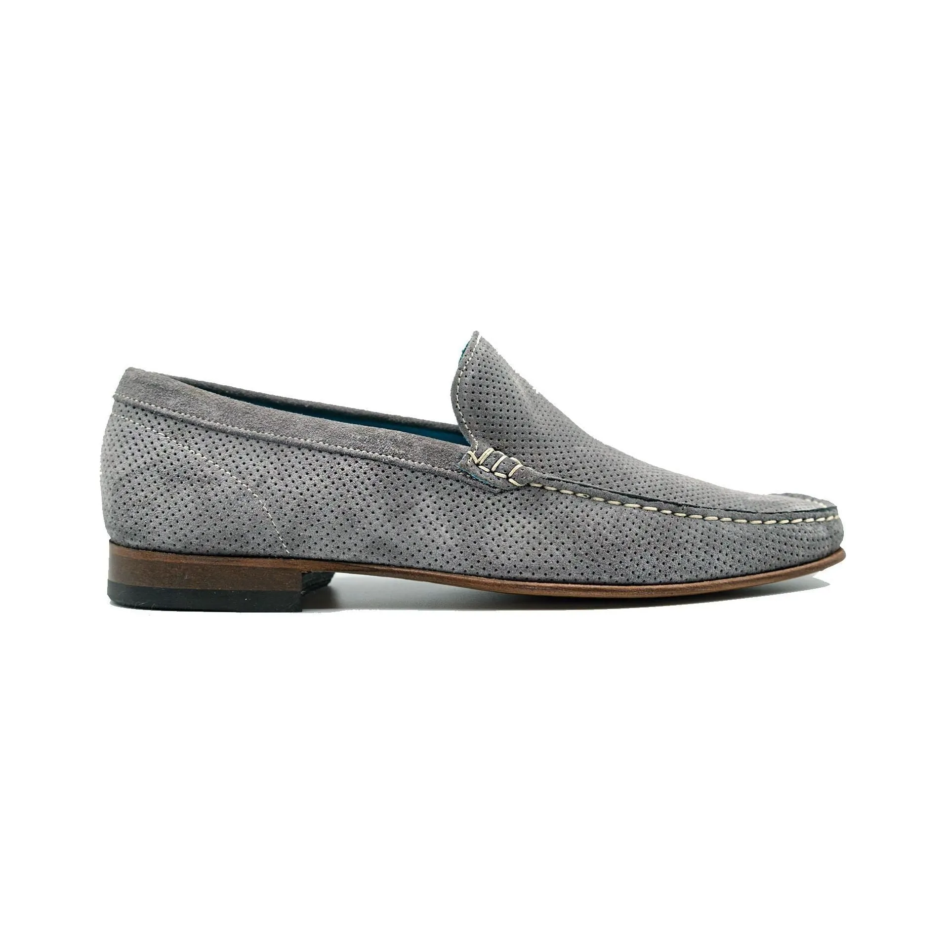 Giovacchini By Belvedere Italian Shoes Diego Suede Slip On Metal