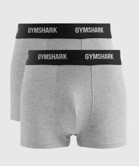 Gymshark Boxers 2 Pack - Light Grey Marl