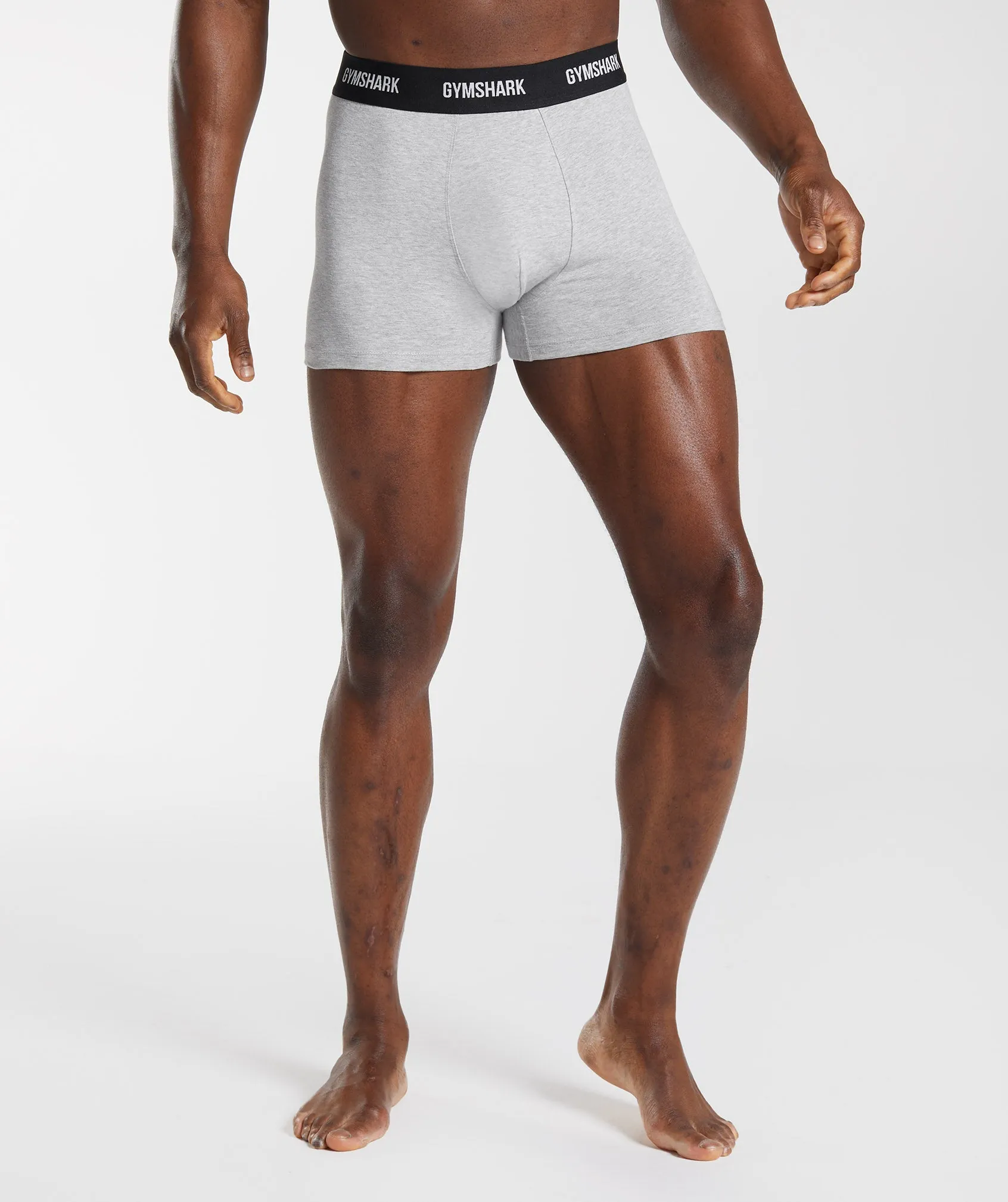 Gymshark Boxers 2 Pack - Light Grey Marl