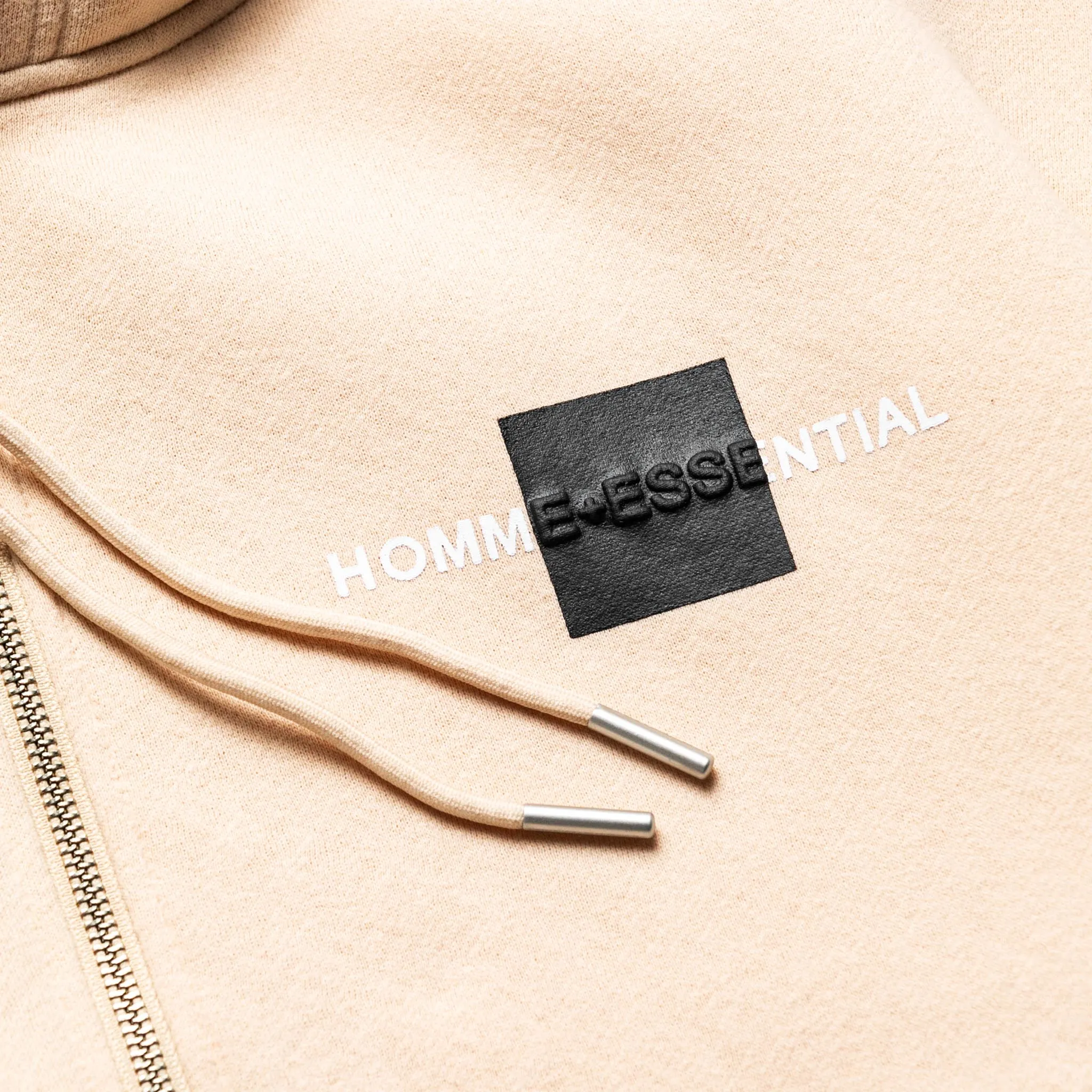 HOMME  'ESSENTIAL' Zipup Hoodie Nude