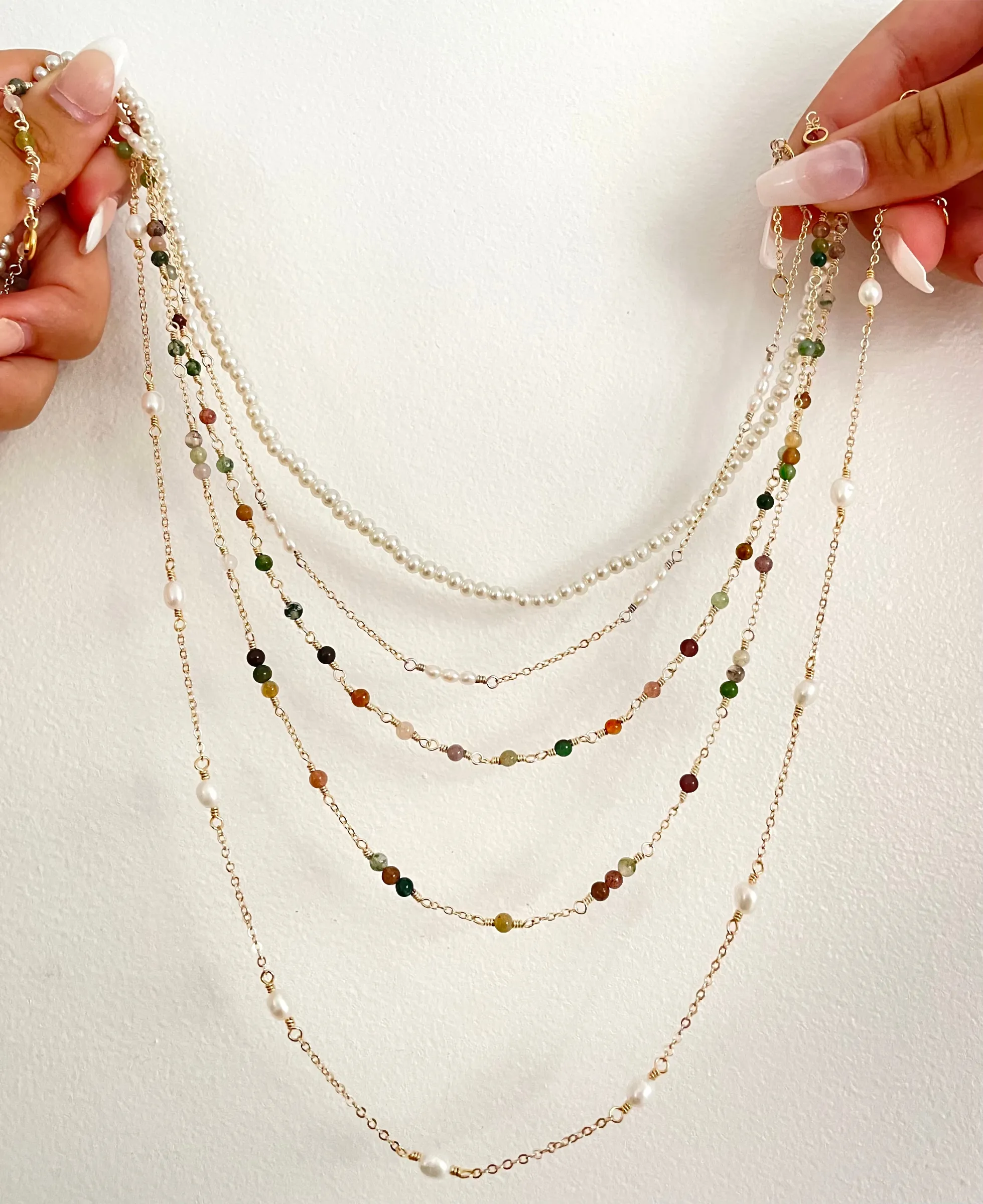 Indian Agate Ever Linked Necklace