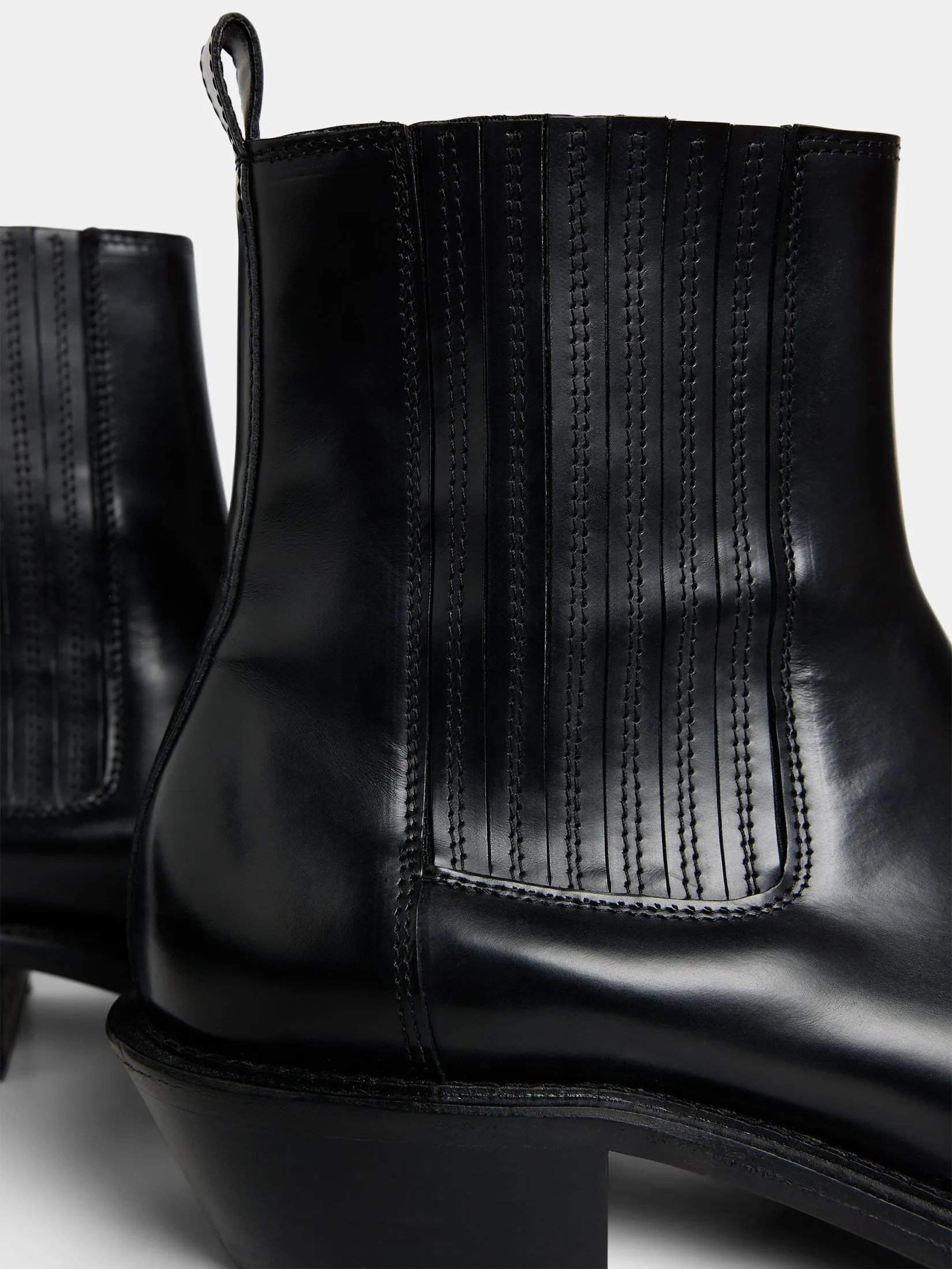 James Square Toe Boot / Black