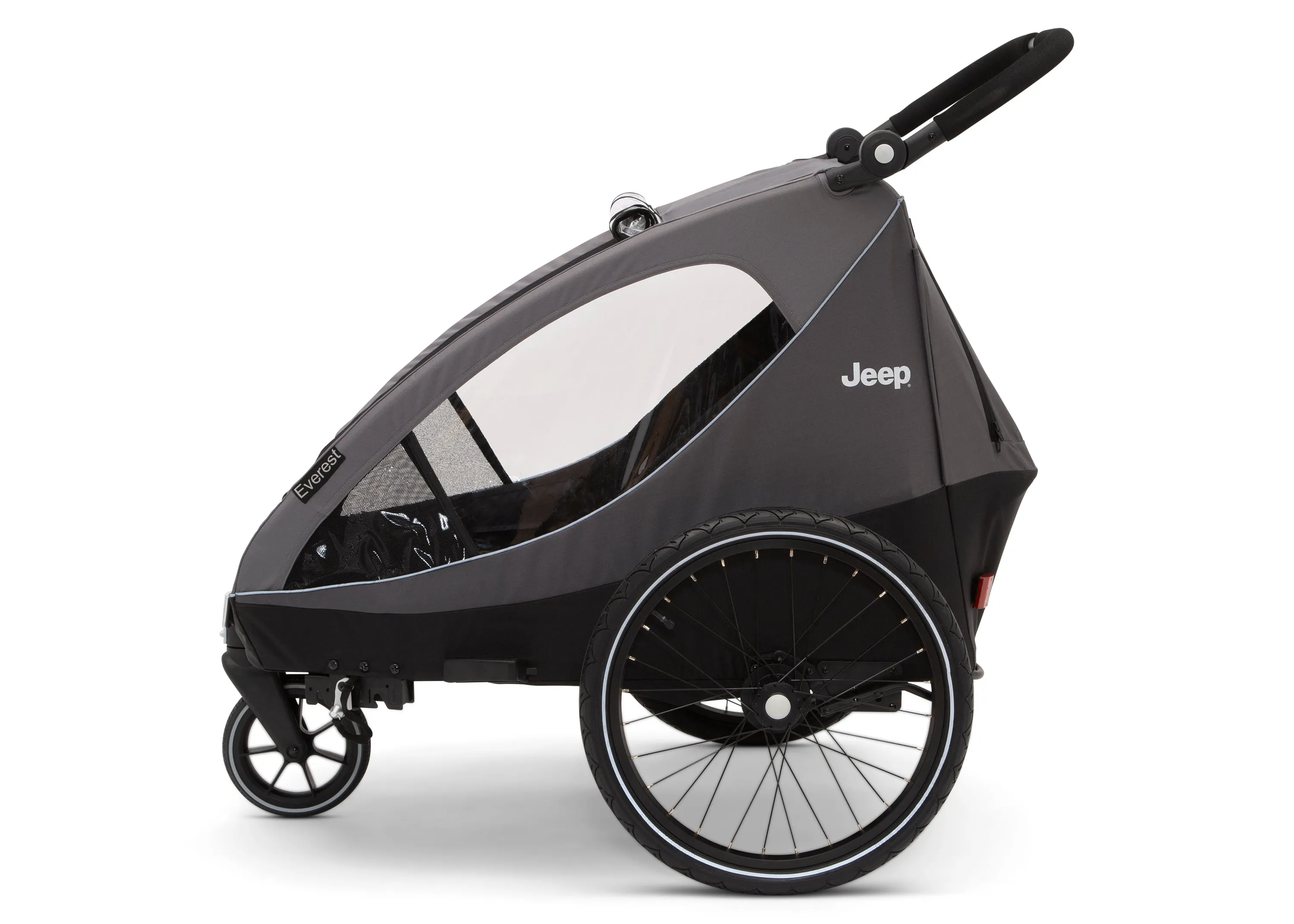 Jeep Everest 2-in-1 Child Bike Trailer and Stroller for 2 Kids