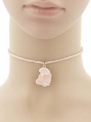 Juliet Chunky Druzy Beaded Choker Necklace