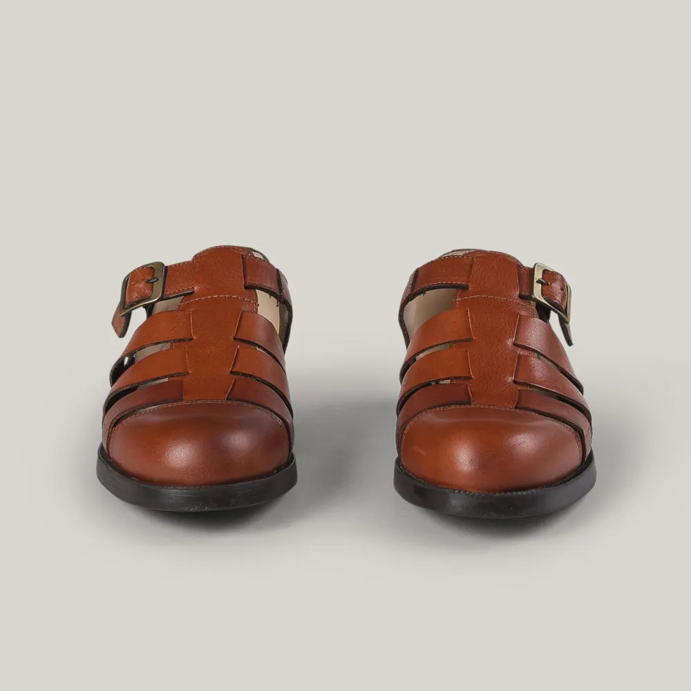 KLEMAN DIMORI OAK SHOE - BRIQUE