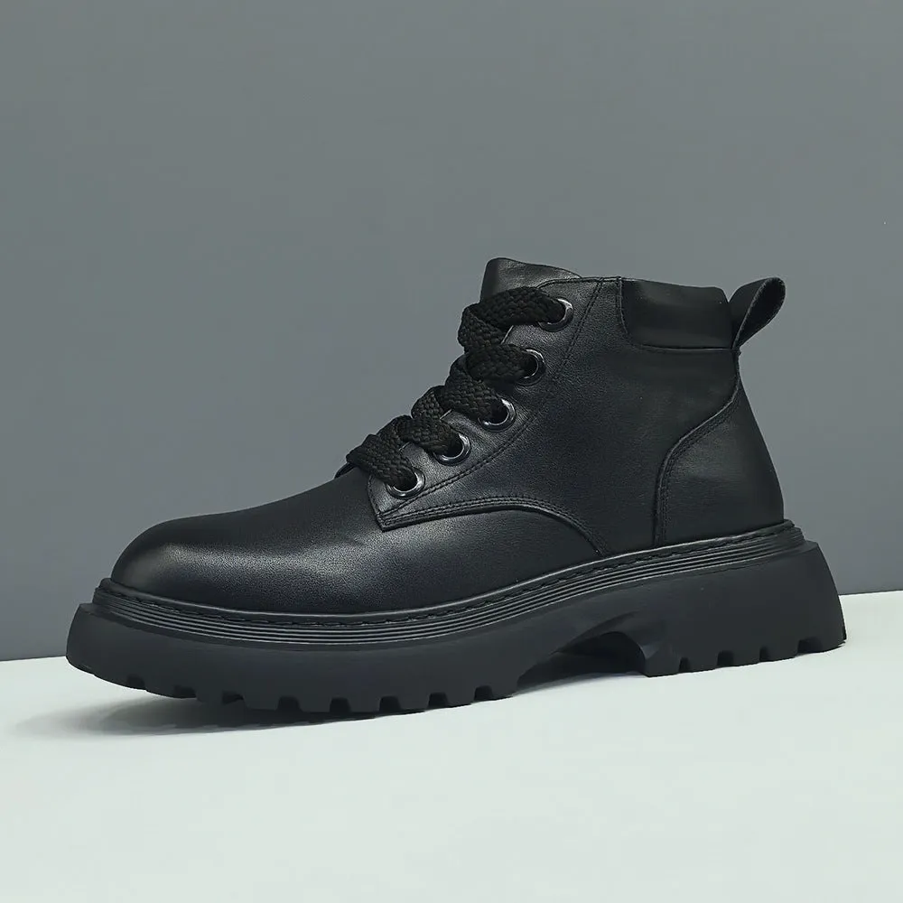 Men Classic Vintage Leather Casual Ankle Boots