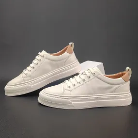 Men Fashion Minimalist Leather Casual Court Sneakers