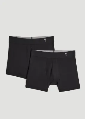 Micro Modal Tall Men's Boxer Briefs in Black (2-Pack)