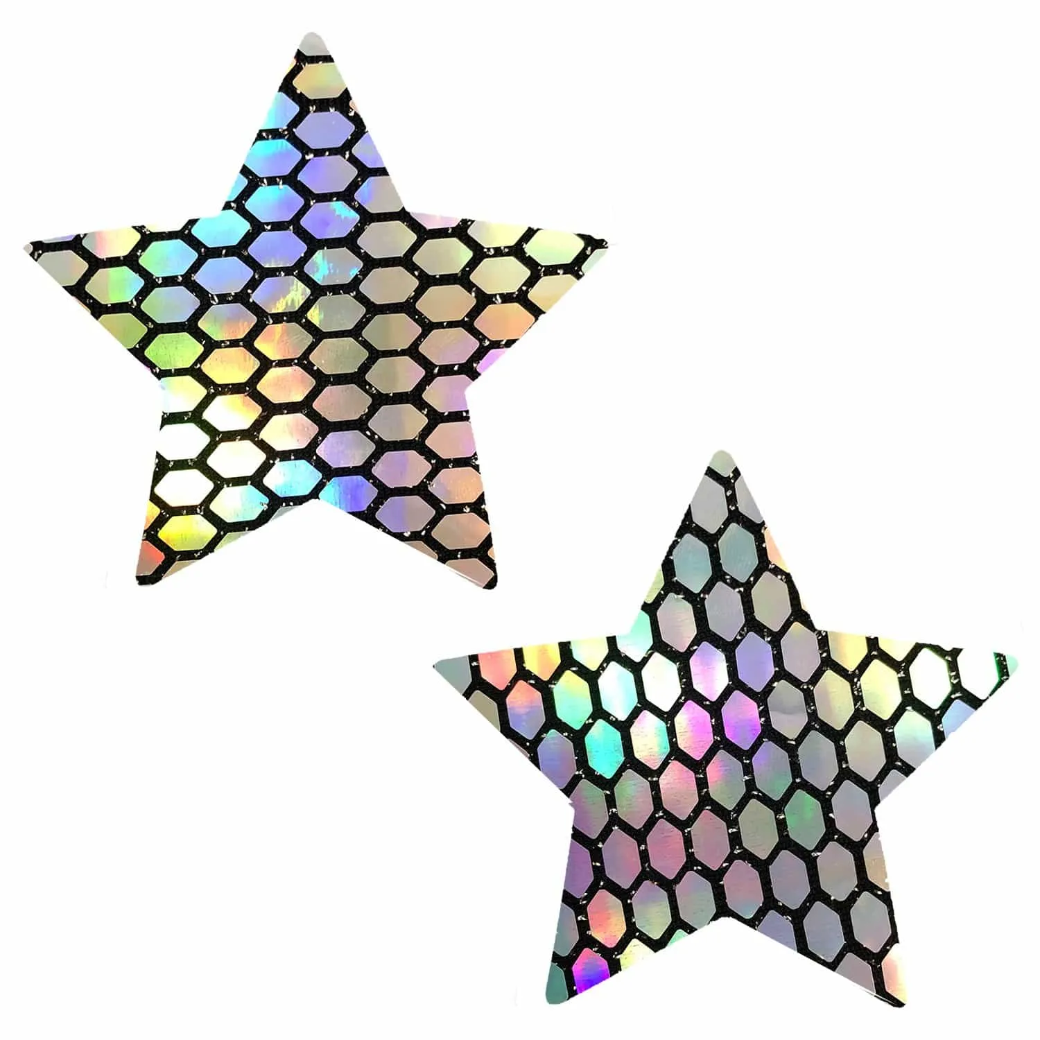 Mirrored Mayhem Super Holographic Starry Nights Nipple Cover Pasties