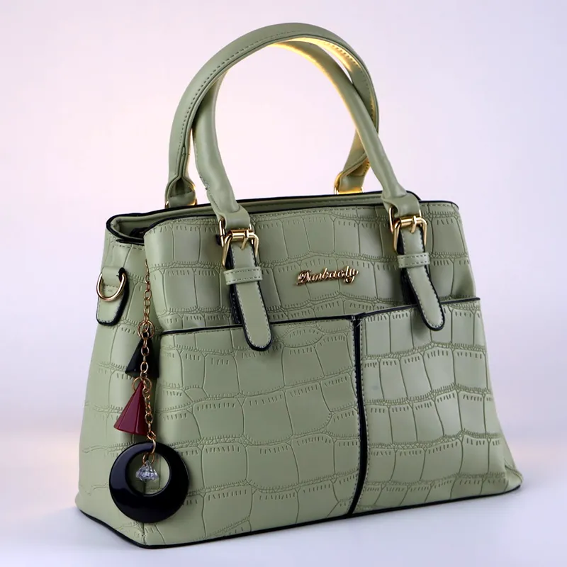 Multi Pocket Ladies Large Leather Handbag