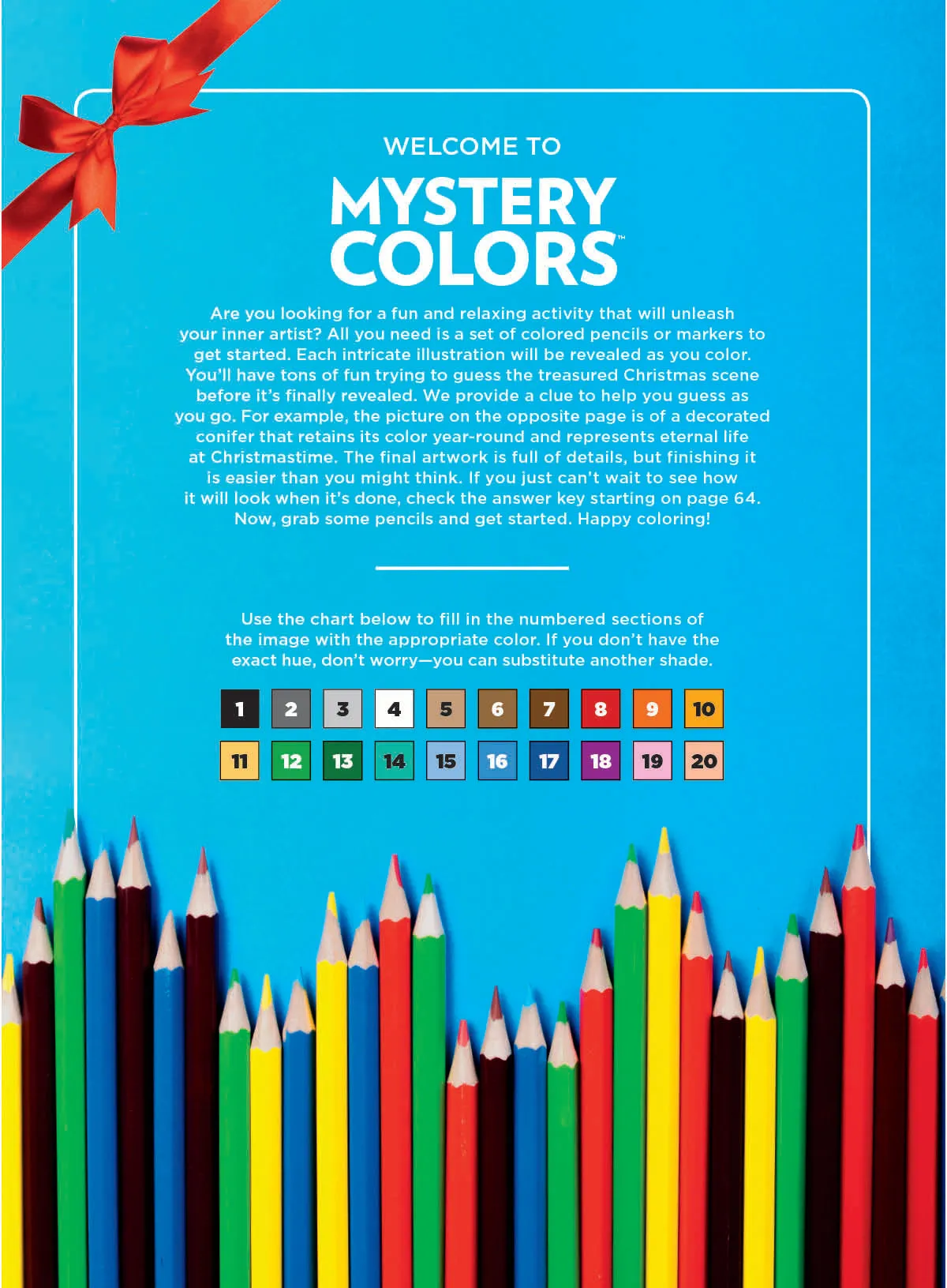 Mystery Colors - Christmas Color By Number: Unveil Festive Scenes With Fun Clue-Driven Puzzels, Relax & De-Stress Through Art, Guess Yuletide Illustrations, Boost Creativity With Markers & Pencils!