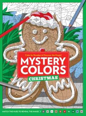 Mystery Colors - Christmas Color By Number: Unveil Festive Scenes With Fun Clue-Driven Puzzels, Relax & De-Stress Through Art, Guess Yuletide Illustrations, Boost Creativity With Markers & Pencils!