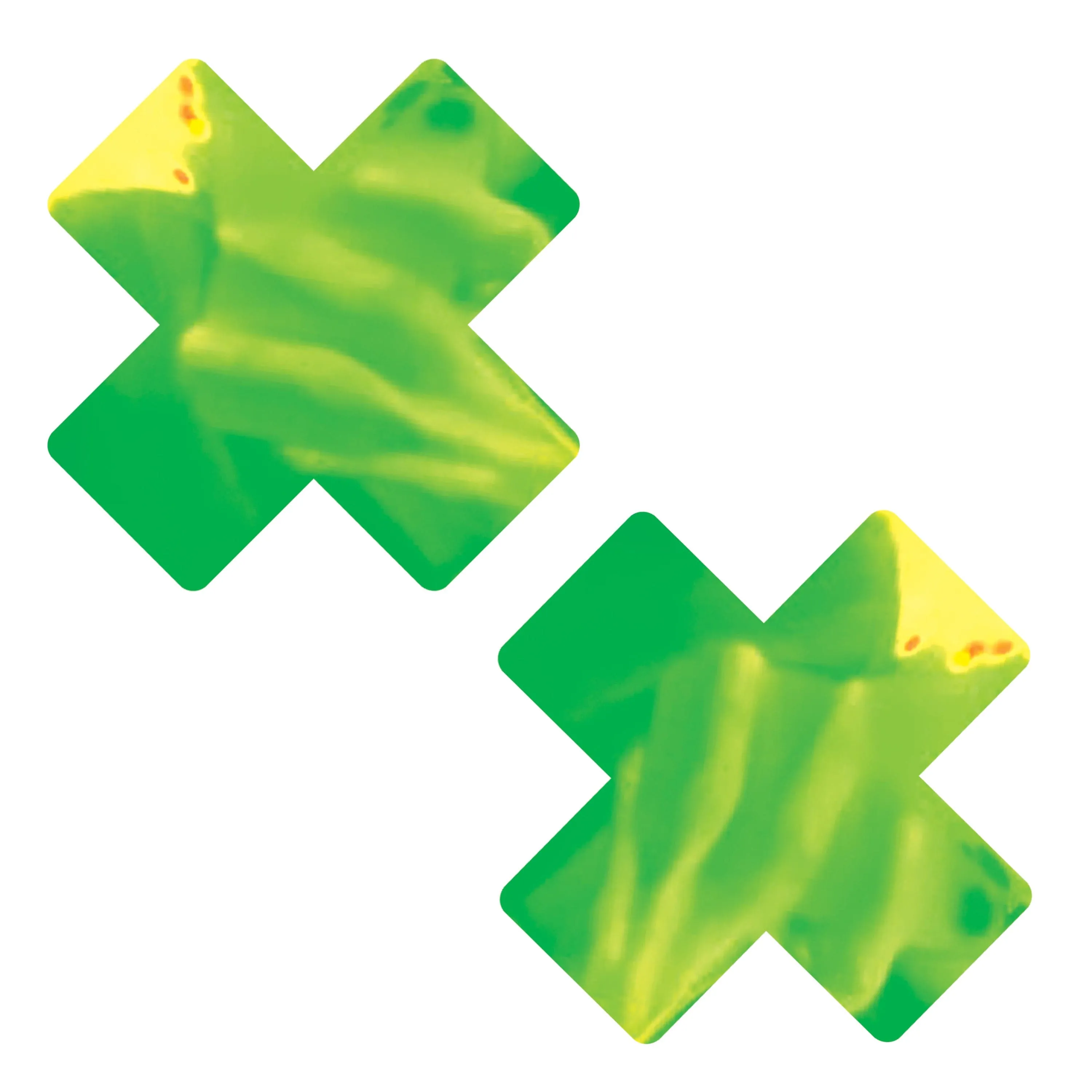 Neon Green Glow Stix X Factor Glow in the Dark Nipple Cover Pasties