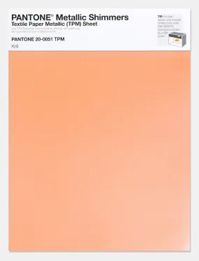 Pantone Metallic Shimmers Textile Paper Metallic Sheet 20-0051 Krill