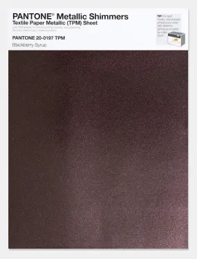 Pantone Metallic Shimmers Textile Paper Metallic Sheet 20-0197 Blackberry Syrup