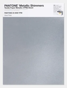 Pantone Metallic Shimmers Textile Paper Metallic (TPM) Sheet 20-0009 Steel Plate