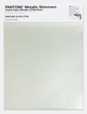 Pantone Metallic Shimmers Textile Paper Metallic (TPM) Sheet 20-0015 Comet Streak