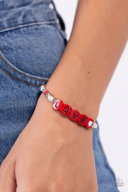 Paparazzi Love Language Red Bracelet