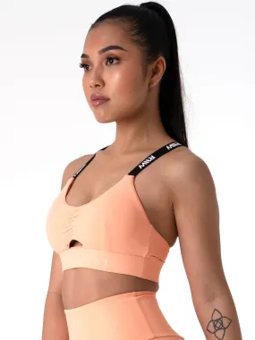 Pastels Scrunch Bra -Orange Sherbet