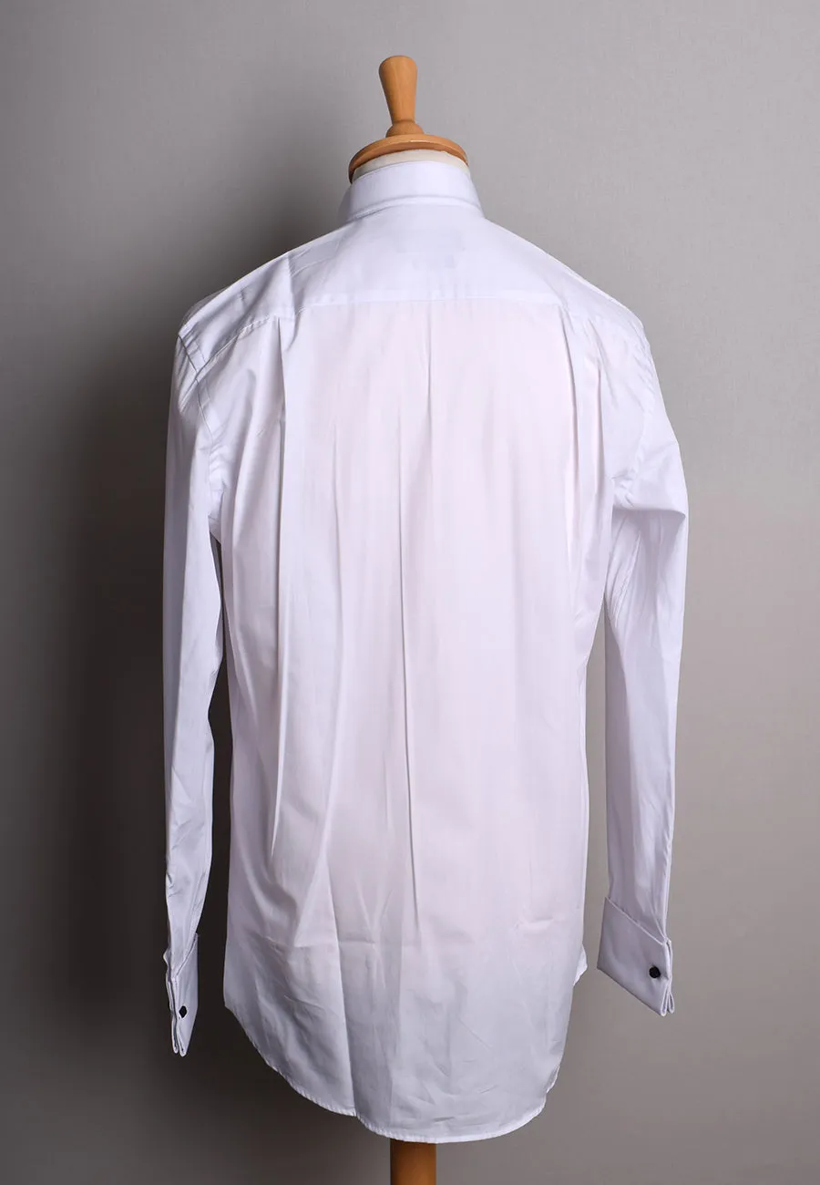 Pleated Front Evening Shirt - Wing or Turndown Collar (SH254)