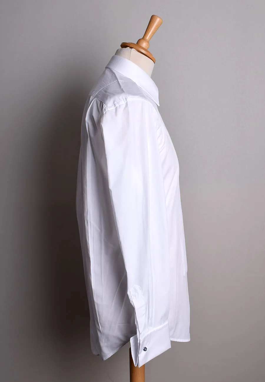 Pleated Front Evening Shirt - Wing or Turndown Collar (SH254)