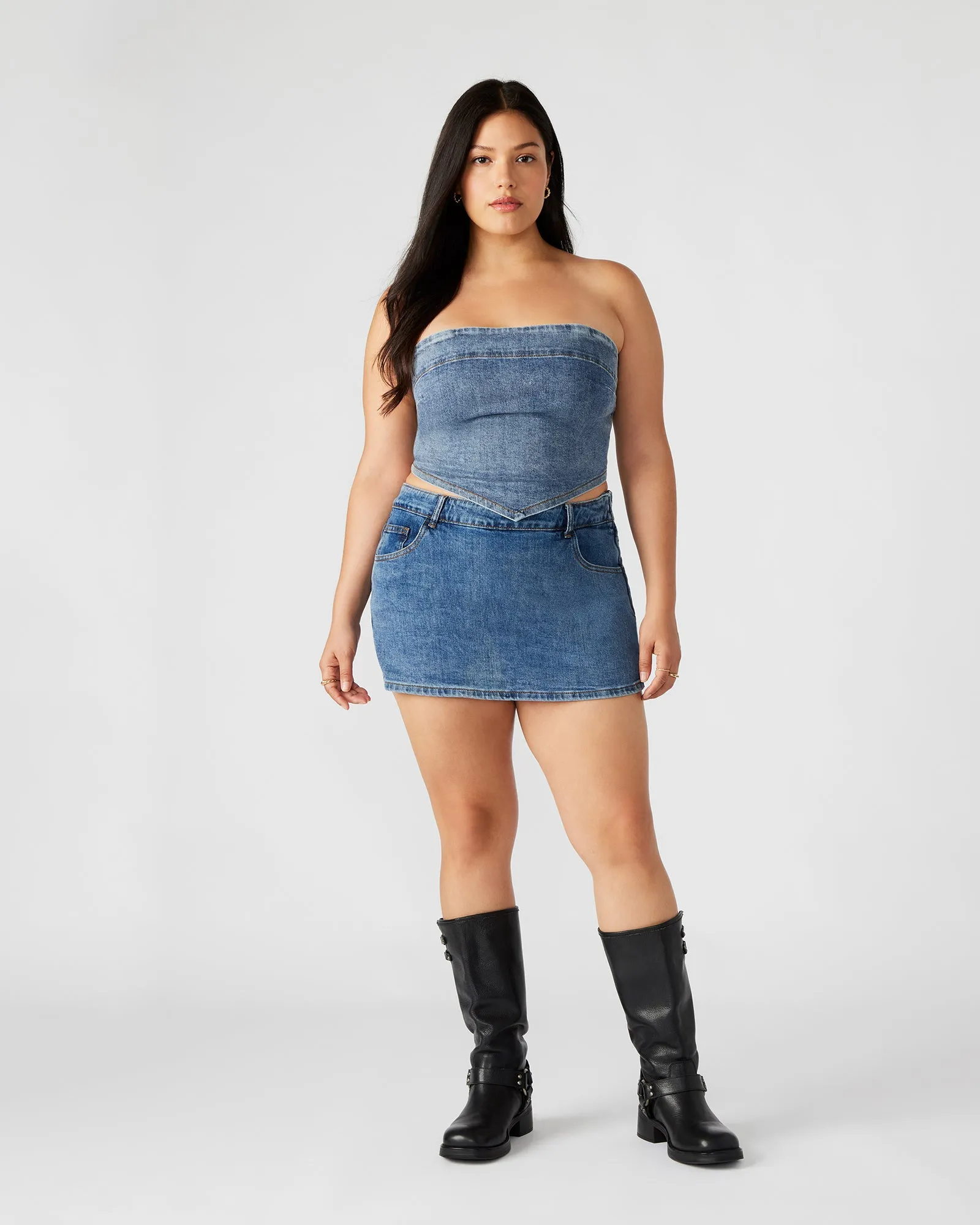 PRIYA DENIM SKORT