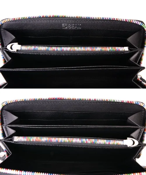 Seal Long wallet / Multi colored zipper (PS-035M)