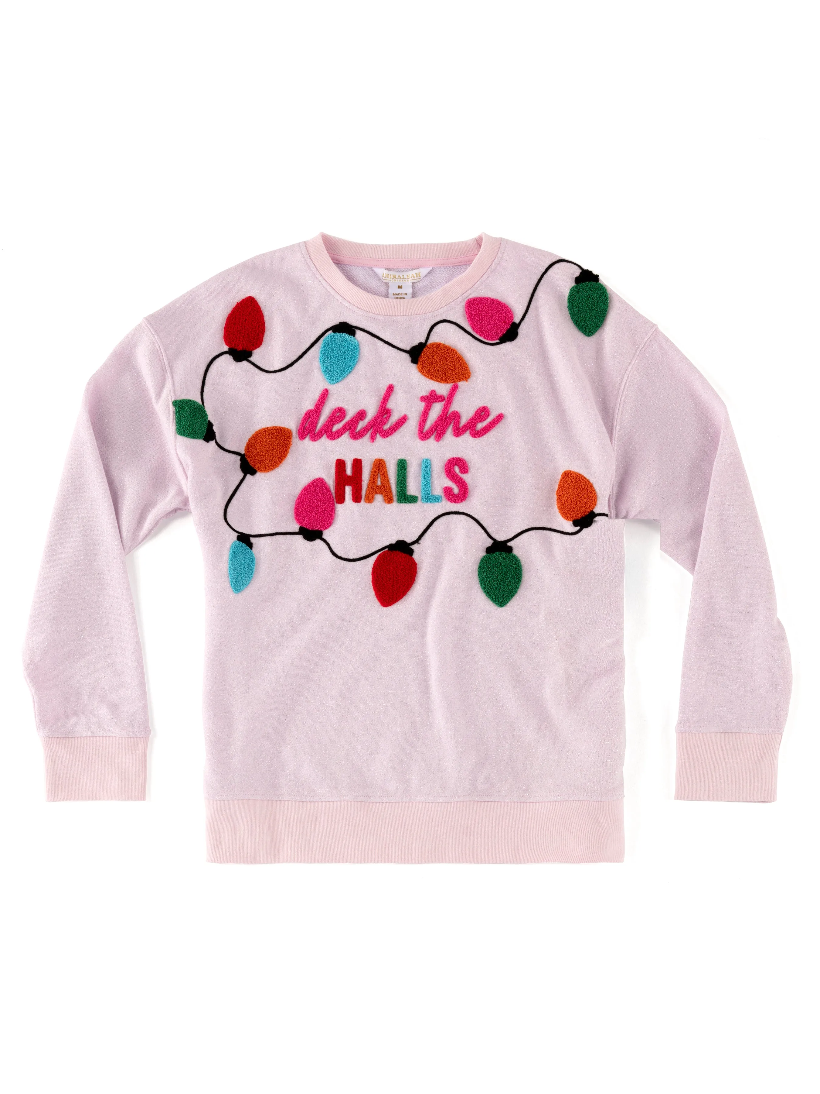 Shiraleah "Deck The Halls" Sweatshirt, Blush