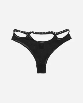 Studded Thong Black