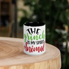 The Grinch Is My Spirit Animal Mug with Color Inside