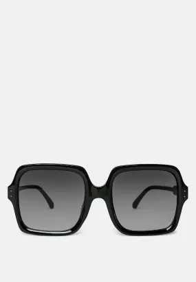 Transparent Frame Oversized Square Sunglasses